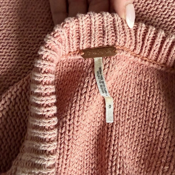 Free People Crewneck Sweater Vest in Blush Pink M - Picture 3 of 3